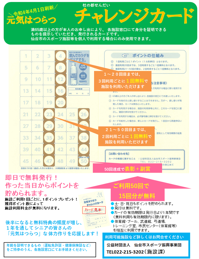 はつらつチャレンジカード