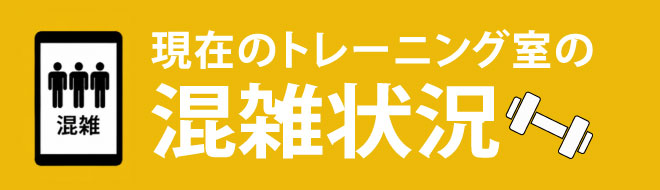 現在のトレーニング室の混雑状況